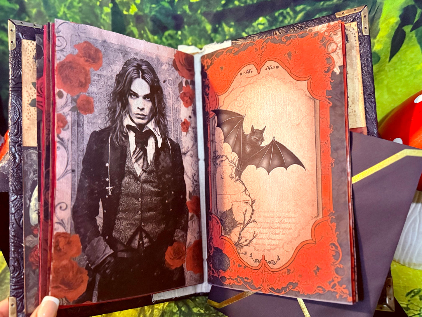 Damn Tales Junk Journal – Vampire Gothic Journal, Handmade Dark Aesthetic Notebook, Vintage Horror Ephemera, Witchy Scrapbook, Spooky Gift