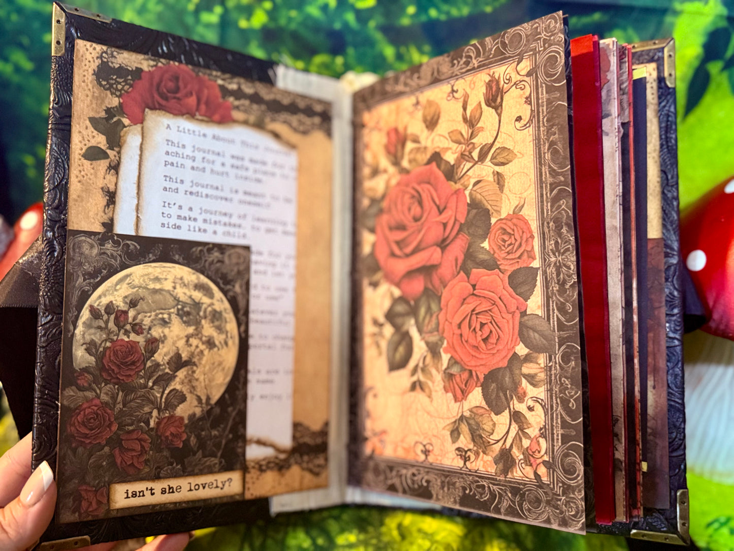 Damn Tales Junk Journal – Vampire Gothic Journal, Handmade Dark Aesthetic Notebook, Vintage Horror Ephemera, Witchy Scrapbook, Spooky Gift