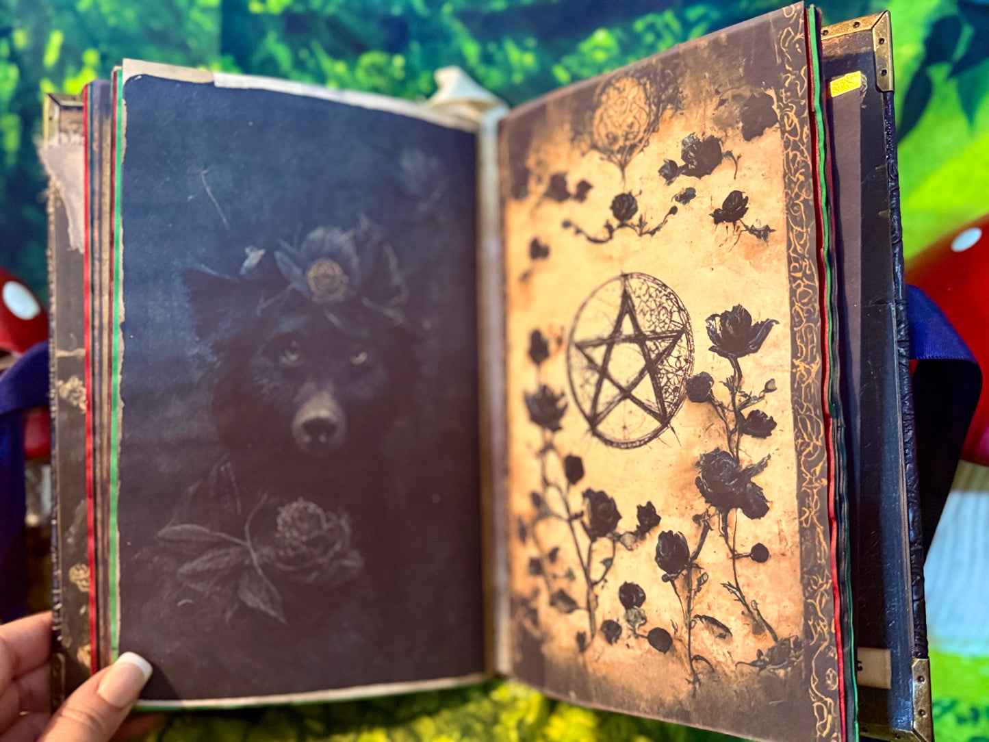 Goth Mystery Junk Journal – Handmade Gothic Vintage Notebook, Dark Romantic Scrapbook, Witchy Grimoire, Antique Ephemera Journal, Unique Gift