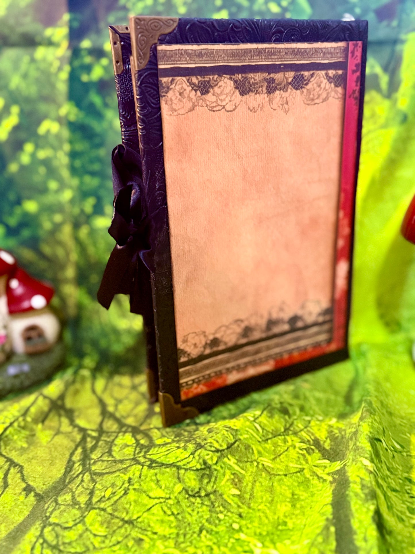 Damn Tales Junk Journal – Vampire Gothic Journal, Handmade Dark Aesthetic Notebook, Vintage Horror Ephemera, Witchy Scrapbook, Spooky Gift