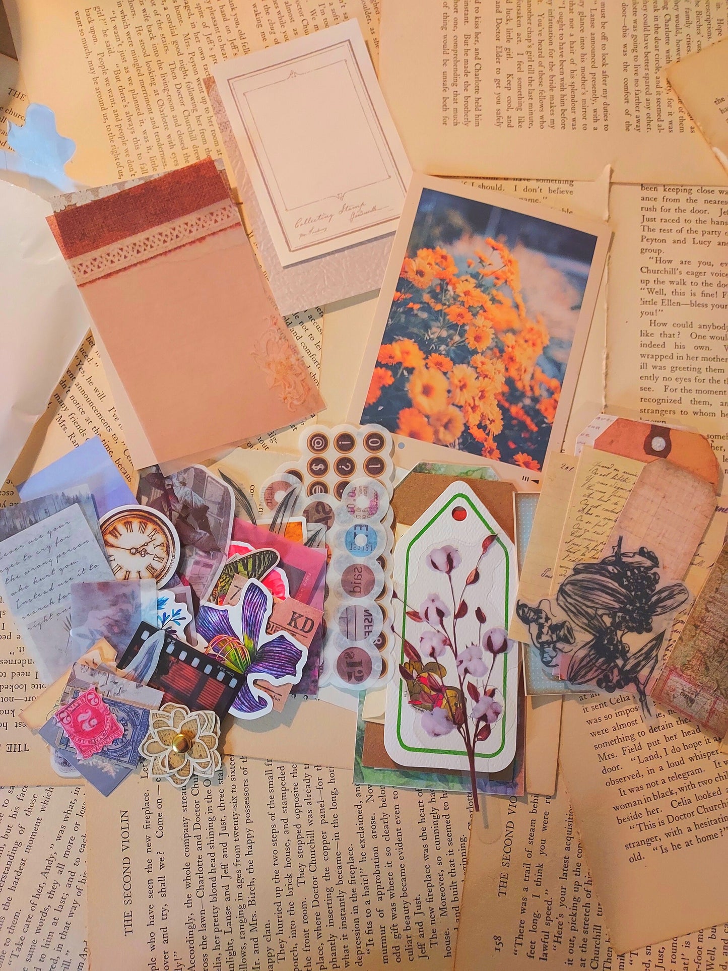 Ephemera Paper & Sticker Bundle | Junk Journal Supplies | 100-200 Random Quality Items for Journaling | Scrapbooking and Bullet Journaling