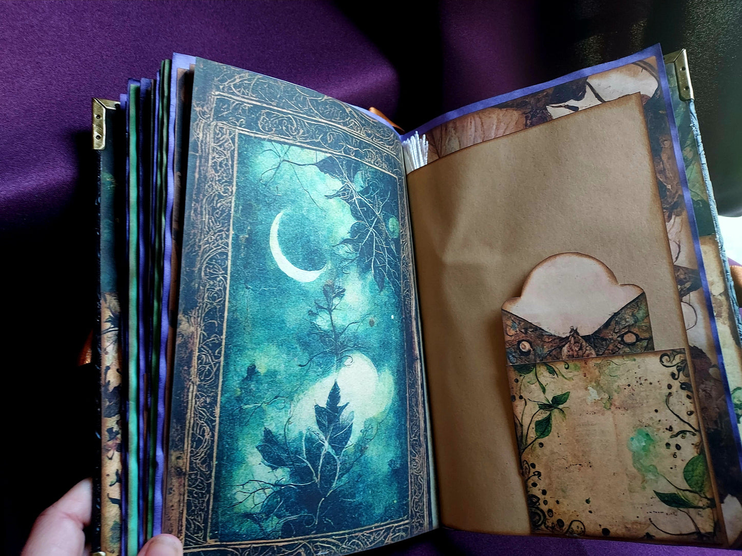 Dark Forest Fairy Junk Journal – Handmade Fantasy Journal, Vintage Woodland Ephemera Notebook, Whimsical Scrapbook, Cottage core Gift