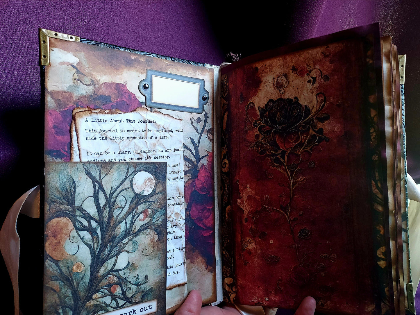 Red Rose Shabby Chic Junk Journal