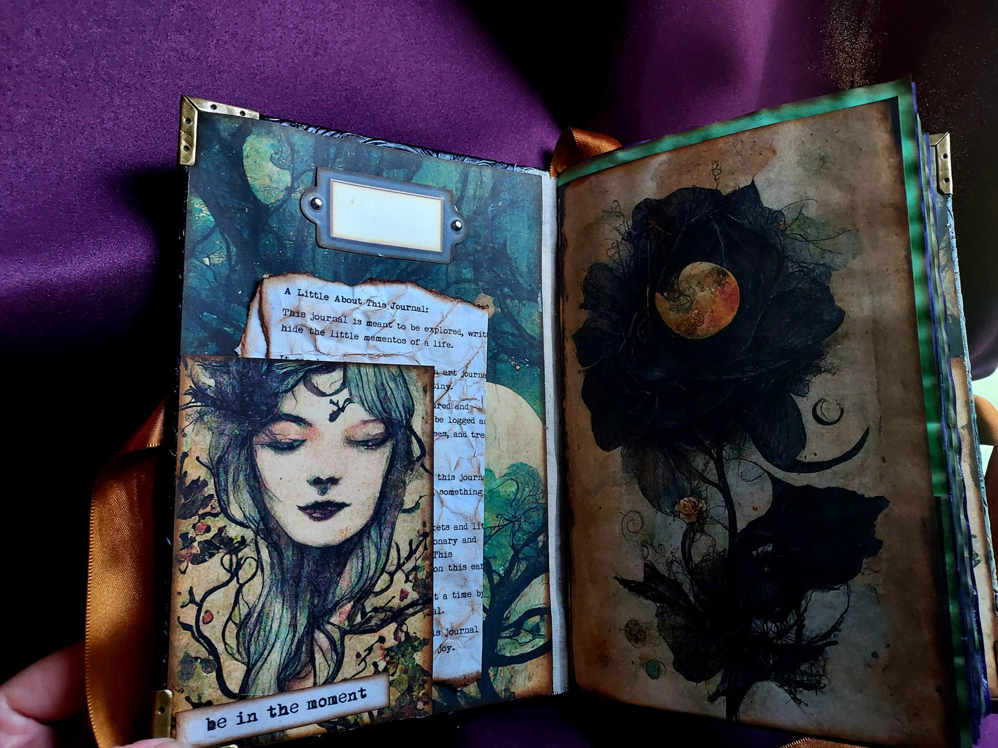 Dark Forest Fairy Junk Journal – Handmade Fantasy Journal, Vintage Woodland Ephemera Notebook, Whimsical Scrapbook, Cottage core Gift