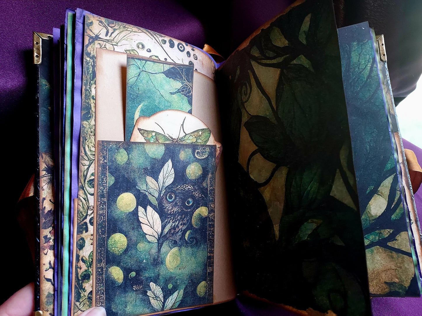 Dark Forest Fairy Junk Journal – Handmade Fantasy Journal, Vintage Woodland Ephemera Notebook, Whimsical Scrapbook, Cottage core Gift