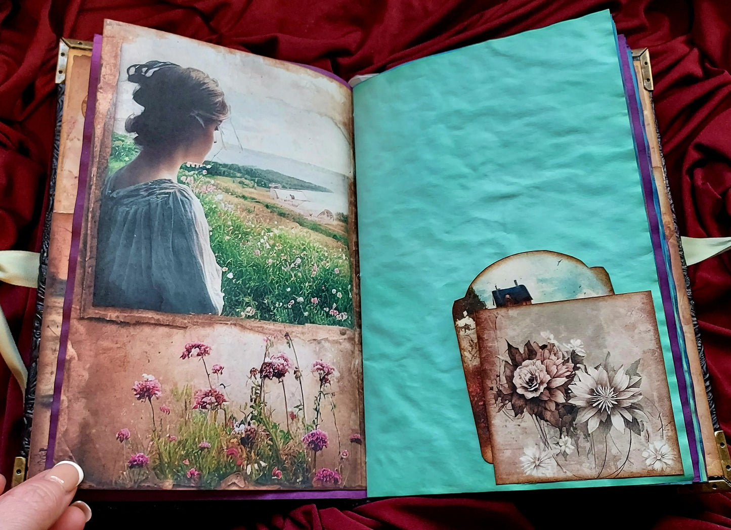 Summer Cabin Junk Journal – Handmade Rustic Cottagecore Notebook, Vintage Camping Ephemera Scrapbook, Nature Journal, Cozy Outdoor Gift