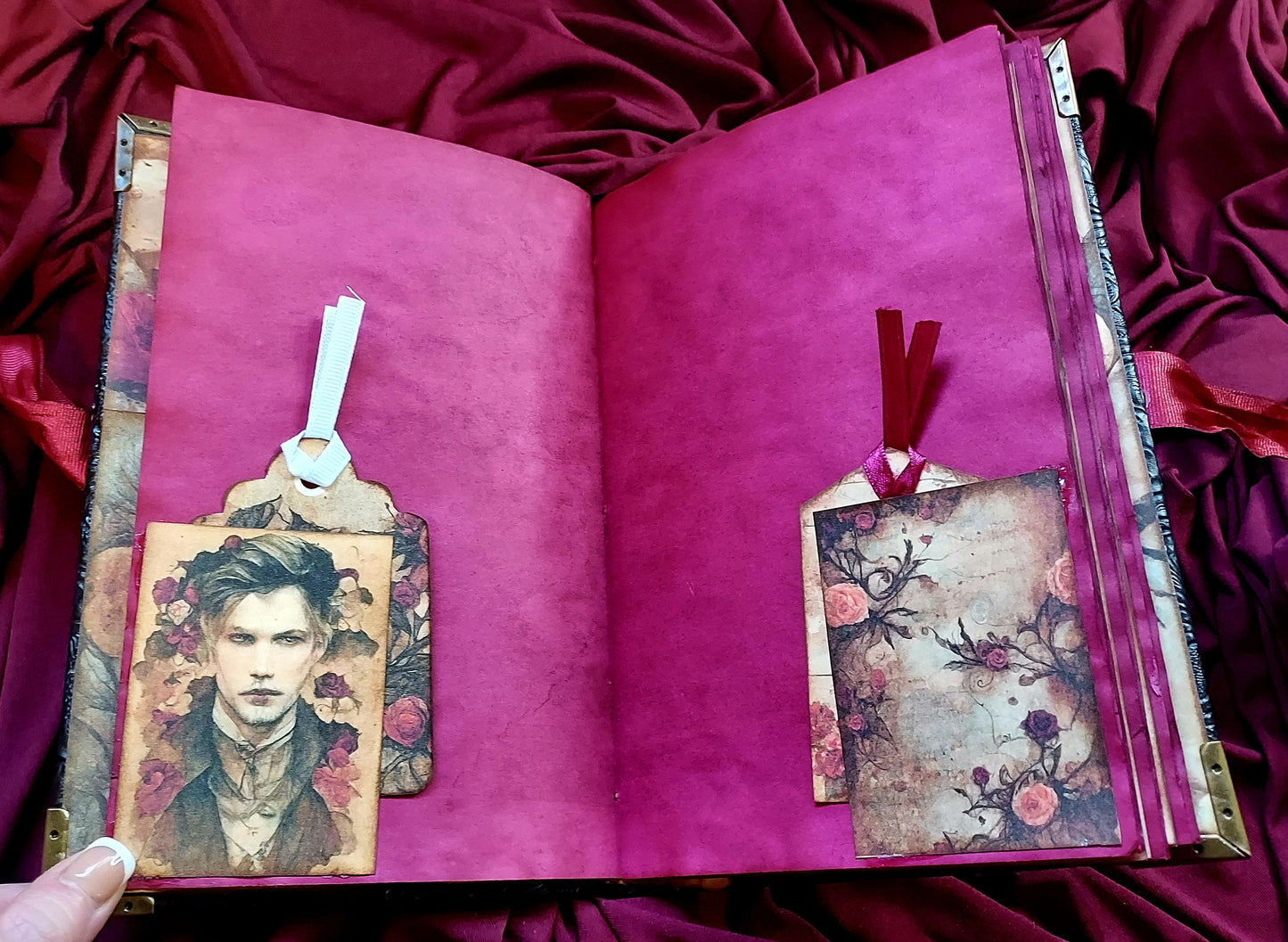 Red Rose Shabby Chic Junk Journal