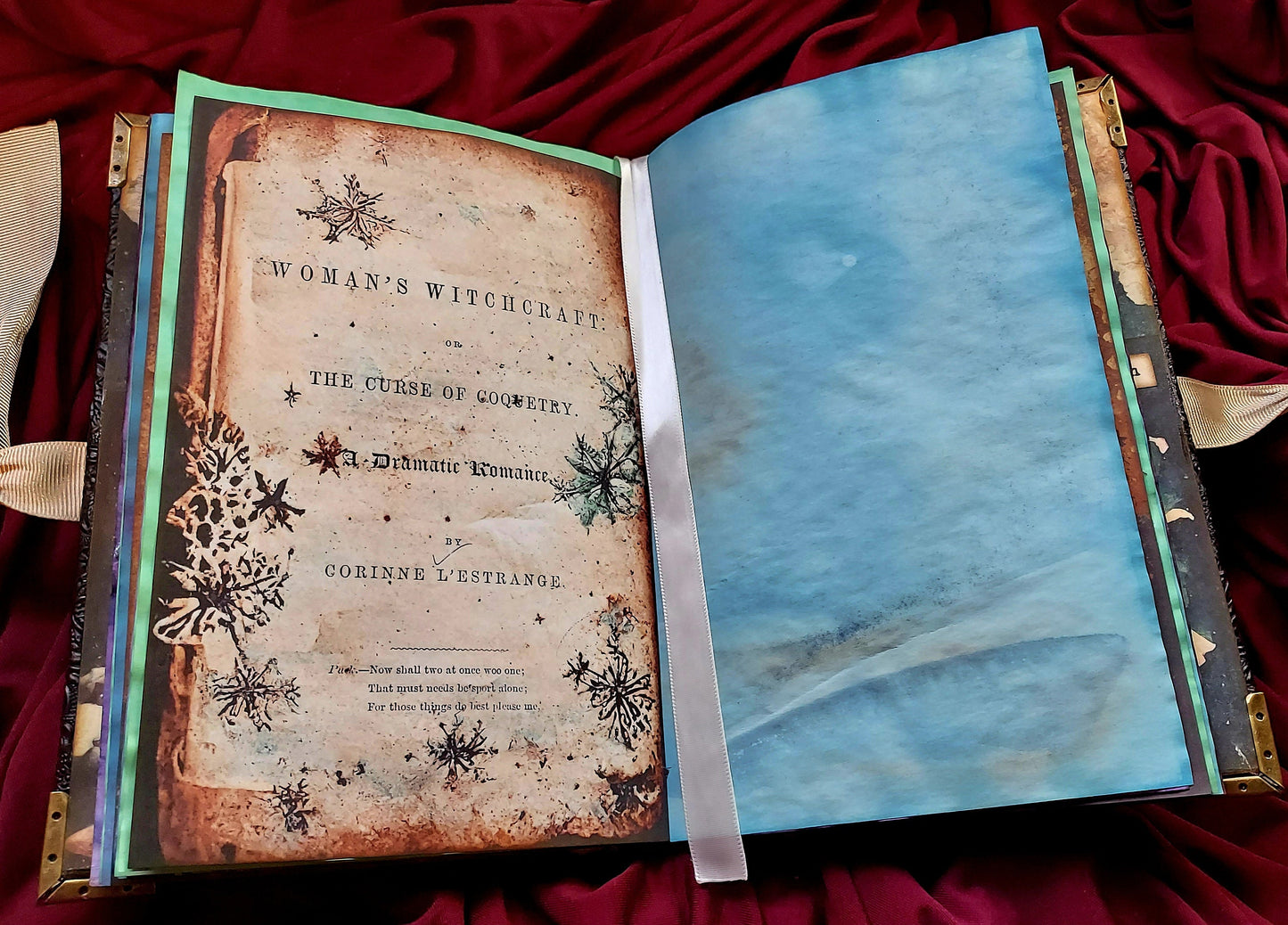 Winter Witch Junk Journal – Handmade Gothic Witchy Notebook, Vintage Winter Ephemera, Spell book Grimoire, Dark Cottage core Scrapbook