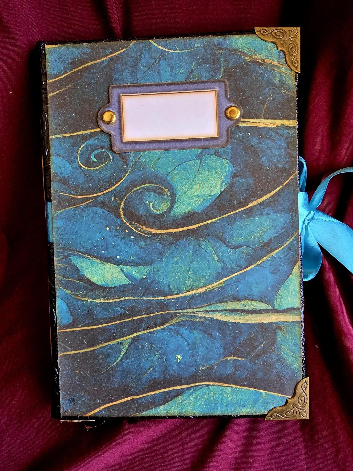 Sea Witch Junk Journal – Handmade Ocean Witch Grimoire, Nautical Vintage Ephemera Notebook, Mermaid Scrapbook, Witchy Coastal Gift