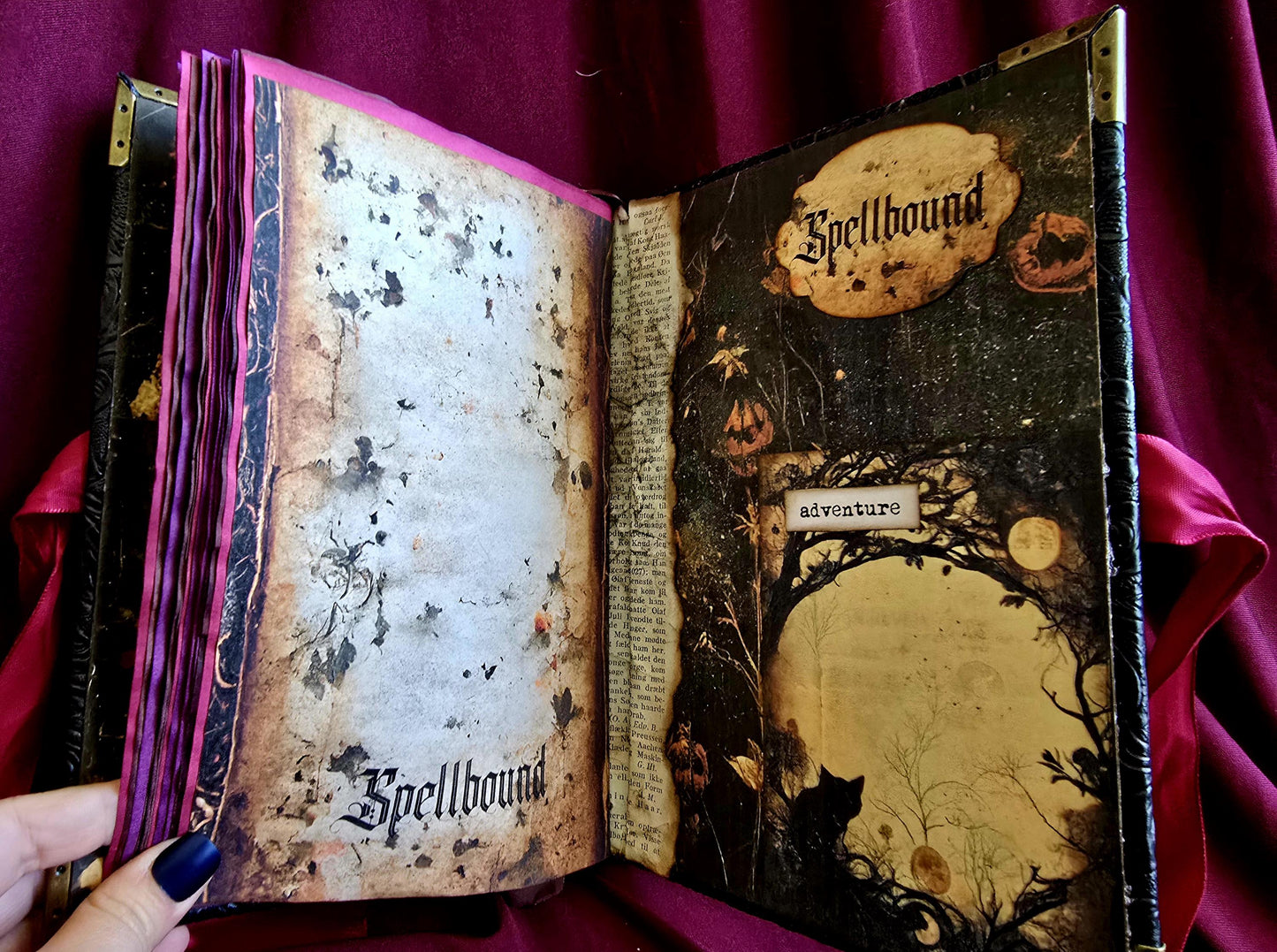 Dark Fox Fall Junk Journal – Handmade Autumn Woodland Notebook, Vintage Ephemera Scrapbook, Cottagecore Forest Journal, Witchy Gift