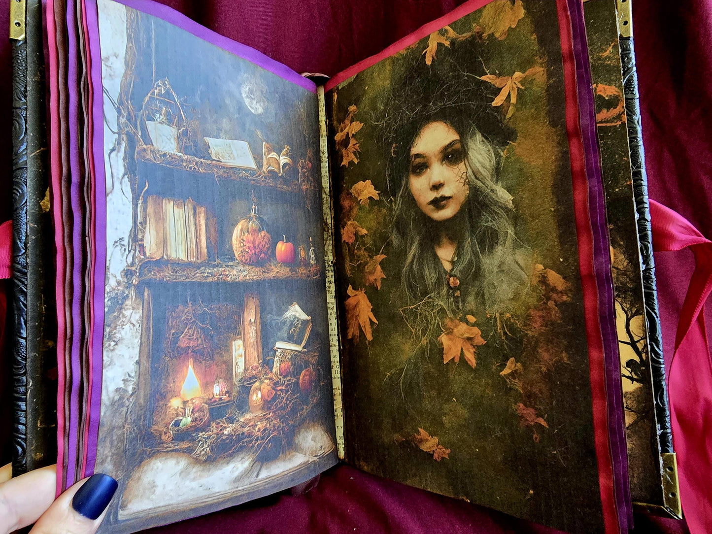 Dark Fox Fall Junk Journal – Handmade Autumn Woodland Notebook, Vintage Ephemera Scrapbook, Cottagecore Forest Journal, Witchy Gift