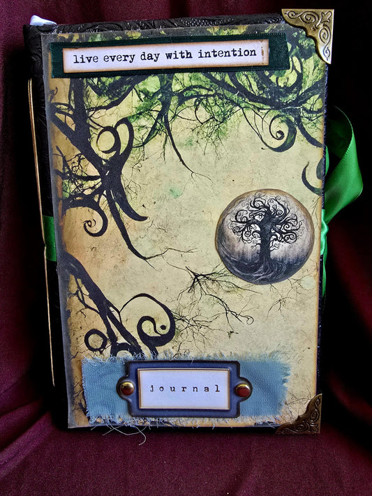Wicked Forest Junk Journal – Handmade Gothic Woodland Notebook, Dark Fantasy Ephemera Scrapbook, Witchy Grimoire, Enchanted Forest Gift