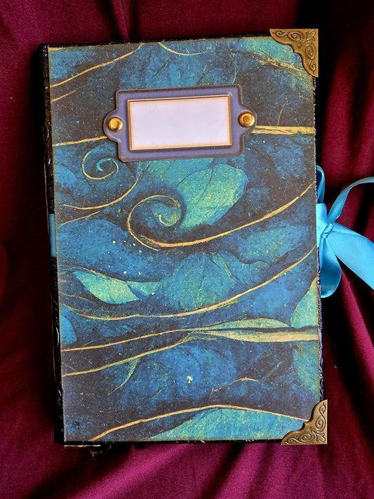 Sea Witch Junk Journal – Handmade Ocean Witch Grimoire, Nautical Vintage Ephemera Notebook, Mermaid Scrapbook, Witchy Coastal Gift