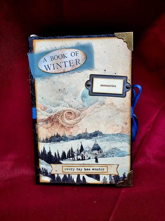 Winter Mood Junk Journal 60pages with 100+ Stickers & Ephemera Pieces